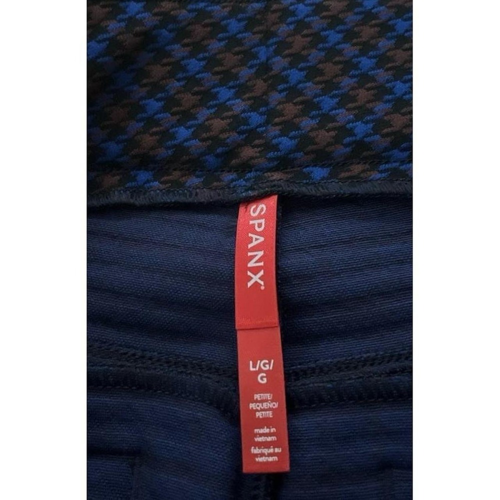 NWT SPANX Hi-Rise Jacquard Houndstooth Stretch Flare Pull-On Pants - Picture 4 of 7